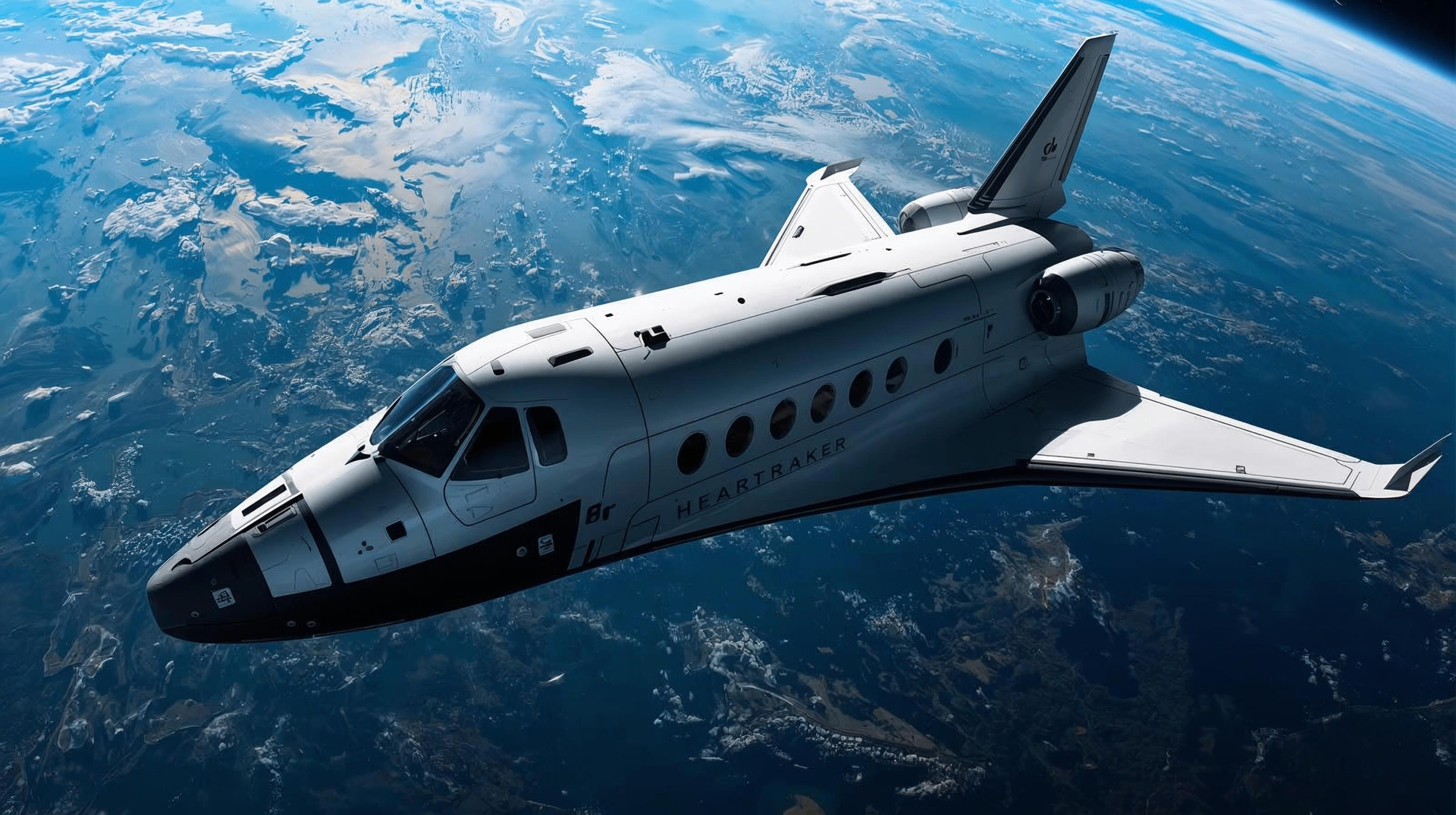 HEARTRAKER III crewed spaceplane in low Earth orbit
